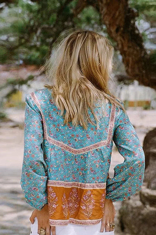Newport Beach Vintage Boho Print Top - 3 Colors