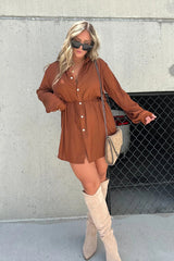 Precious Impression Long Sleeve Romper Dress - 2 Colors