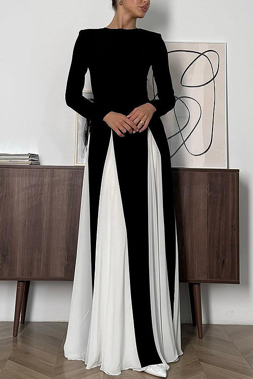 Stunning Mystery Mermaid Long Sleeve Maxi Dress