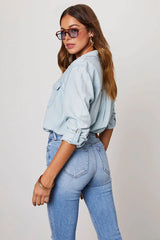 Trending Vibe Button-Down-Langarmoberteil – 2 Farben