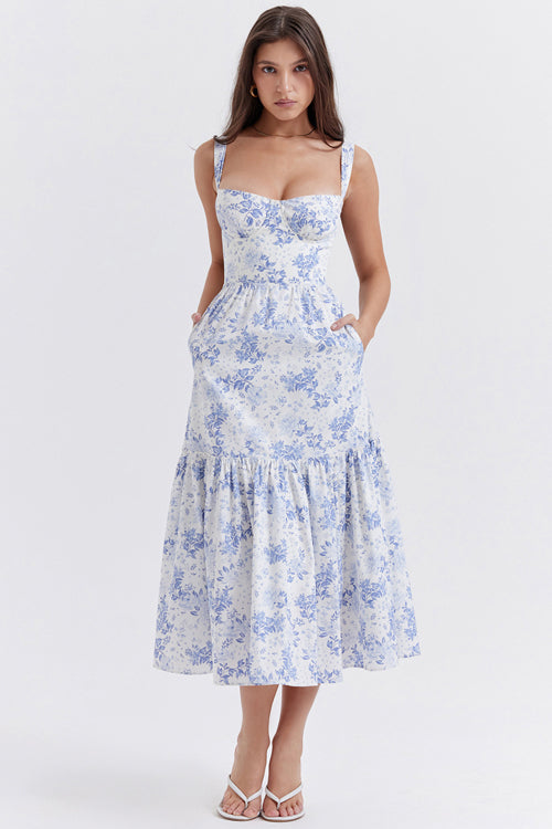 Feels Just Right Floral Print Midi Dress - 3 Colors