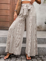 CARSON WIDE LEG TIE PANTS