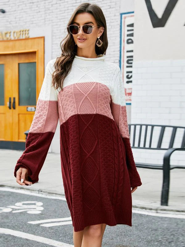 STYLISH CASUAL LOOSE ROUND NECK LONG SWEATER