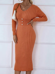 WOMEN LONG SLEEVE SWEATER DRESS