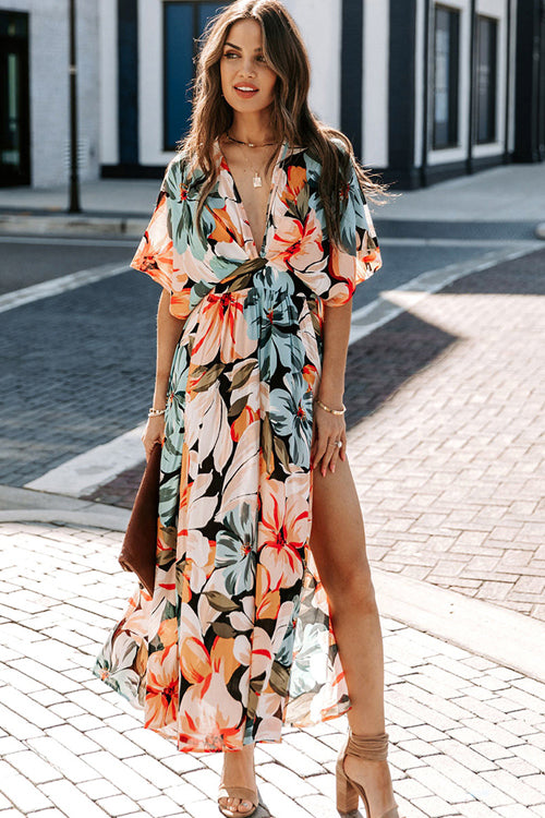 Still The One V-Neck Print Maxi Dress