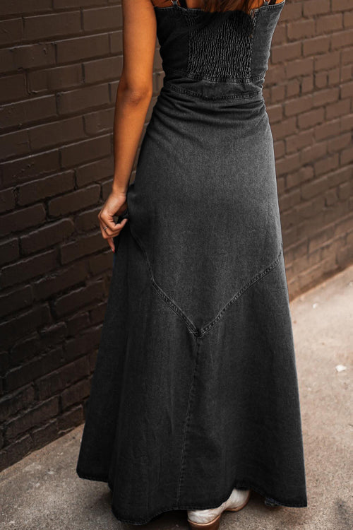 Gorgeous Composure Denim Maxi Dress - 2 Colors