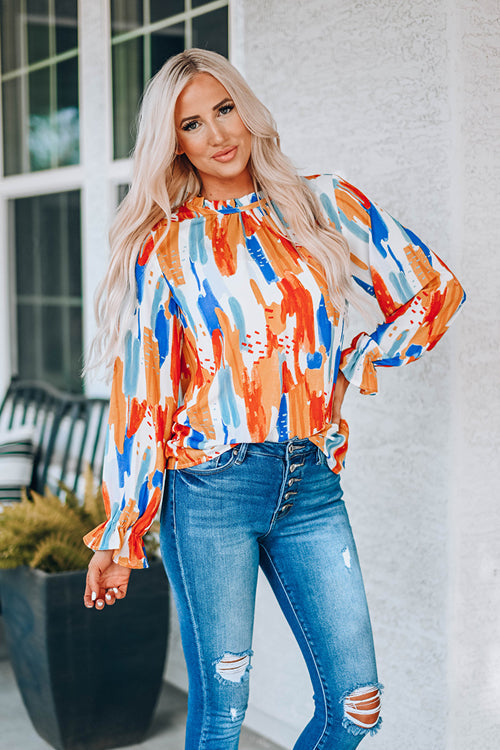 Bedrucktes Langarmshirt „Take Your Joy“