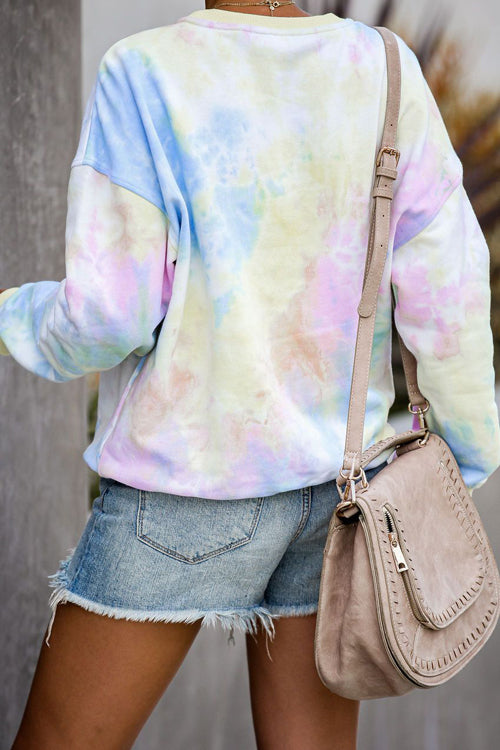 Sunset Glow Dye Long Sleeve Pullover