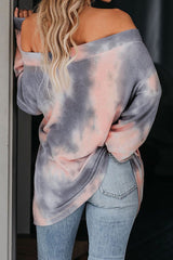 Style Forecast – Schulterfreies Langarm-Top mit Batikmuster