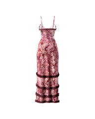 Maxi-Wickelkleid mit tiefem Ausschnitt