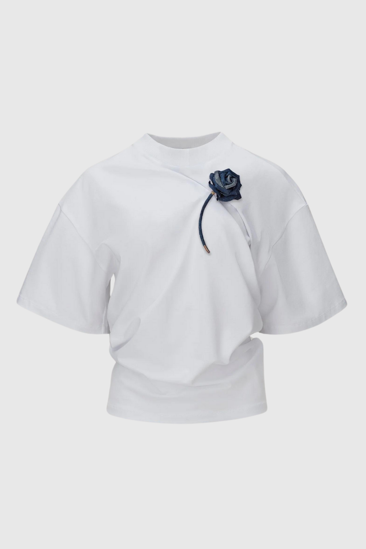 Emmalyn Ruched Flower T Shirt