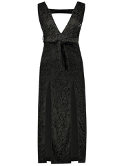 Low Cut Lace Plunge Empire Waist Prom Dress