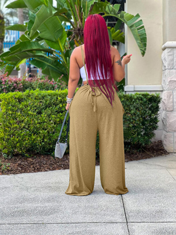 Indiebeautie Solid Wide-Leg Overalls
