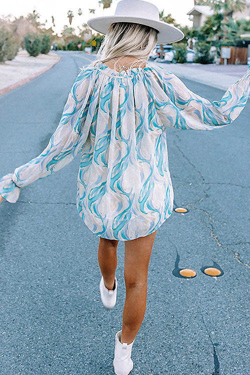 Gesmoktes Top mit Sweet One-Print – 2 Farben