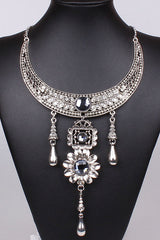 Vintage Kristall Silber Halskette