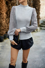 Langarm-Top mit Pailletten „Under The Lights“ – 4 Farben