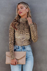 Room To Roam – Samtoberteil mit hohem Kragen – 3 Farben