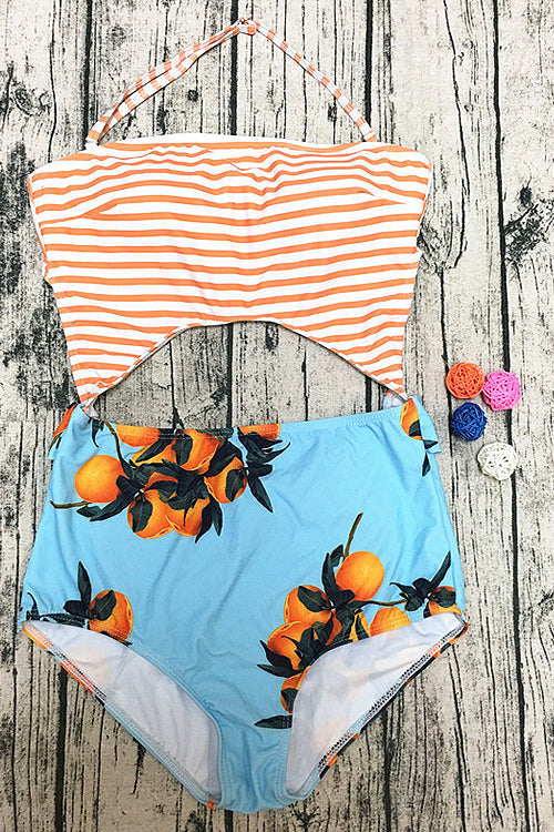 Fruits Stripe Cute Summer Swimsuit