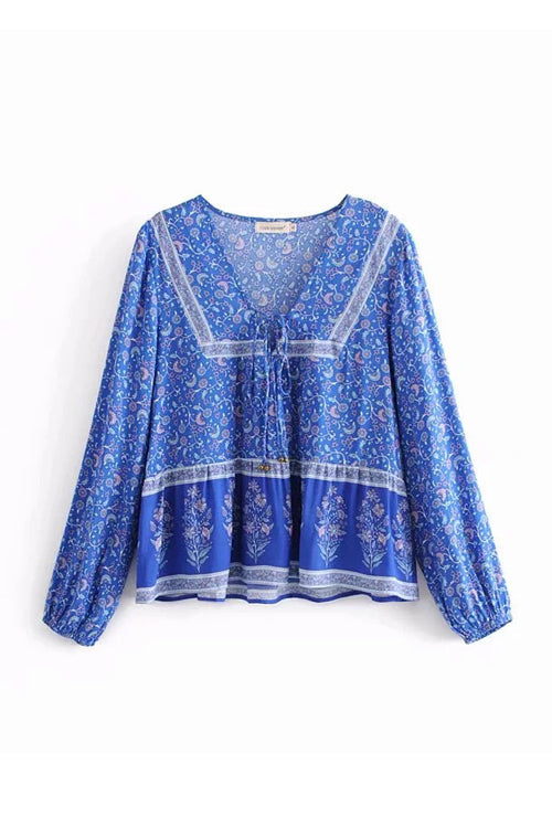 Newport Beach Vintage Boho Print Top - 3 Colors