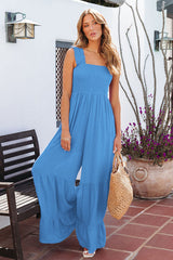 All For You Smocked Sleeveless Jumpsuit - 4 Colors