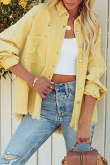 Keep It Cool Denim Pocket Long Sleeve Shacket - 5 Colors