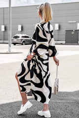 Let's Get Going Print Long Sleeve Maxi Dress - 2 Colors