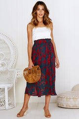 Keep Loving Pleated Print Pocket Maxi Skirt - 7 Colors