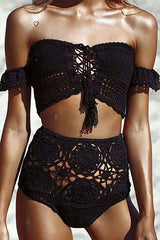 Hand-hook Knit Swimsuit