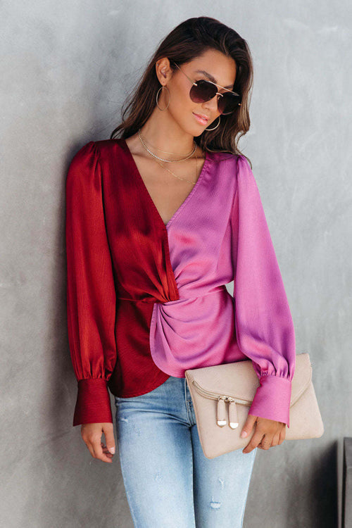 What's On Your Heart Langarmshirt mit rosa Flecken