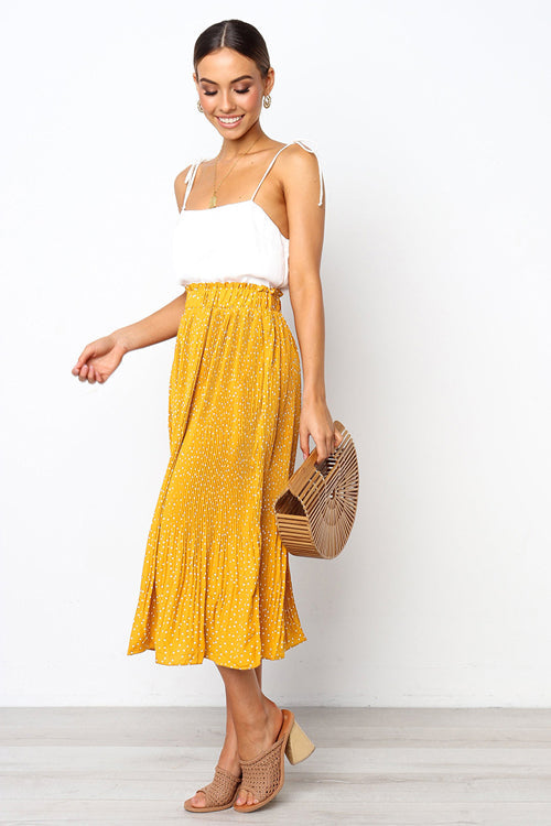 Keep Loving Pleated Print Pocket Maxi Skirt - 7 Colors