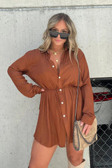 Precious Impression Long Sleeve Romper Dress - 2 Colors