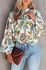„You're Gorgeous“ Langarm-Top mit Blumenmuster