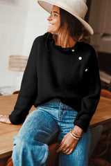 Schreib mir ein Gedicht – Pullover mit Knopfleiste – 4 Farben