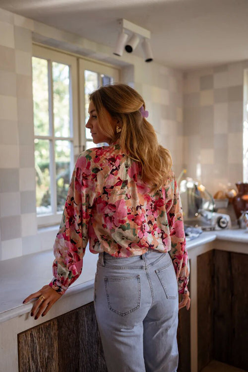 „Always With Love“-Langarmshirt mit Blumenmuster