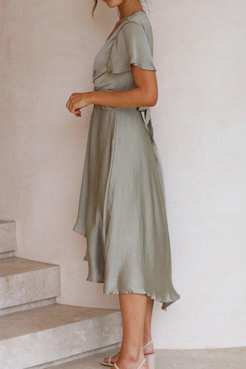 Days Like Today Tie Waist High&Low Midi Dress - 2 Colors