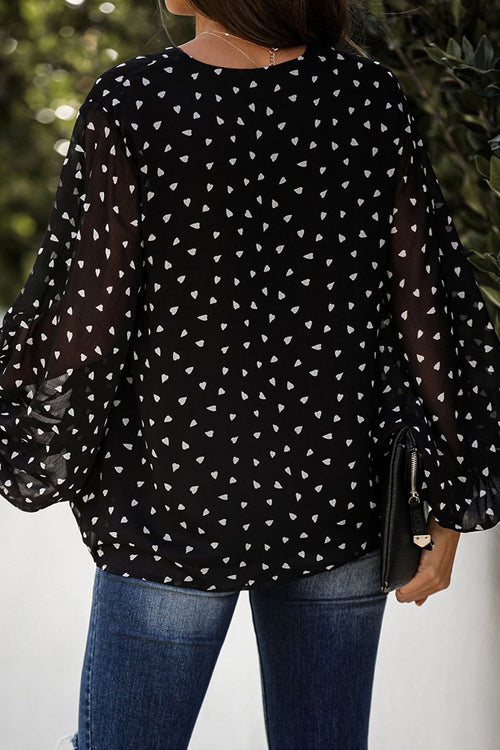 Comfy Cozy Dotted Printed Long Sleeve Top - 4 Colors