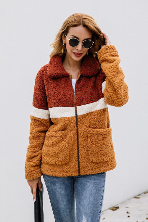 Love You More Zip Up Teddy Coat - 3 Colors