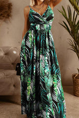 Ärmelloses Maxikleid im Boho-Stil mit trendigem Print