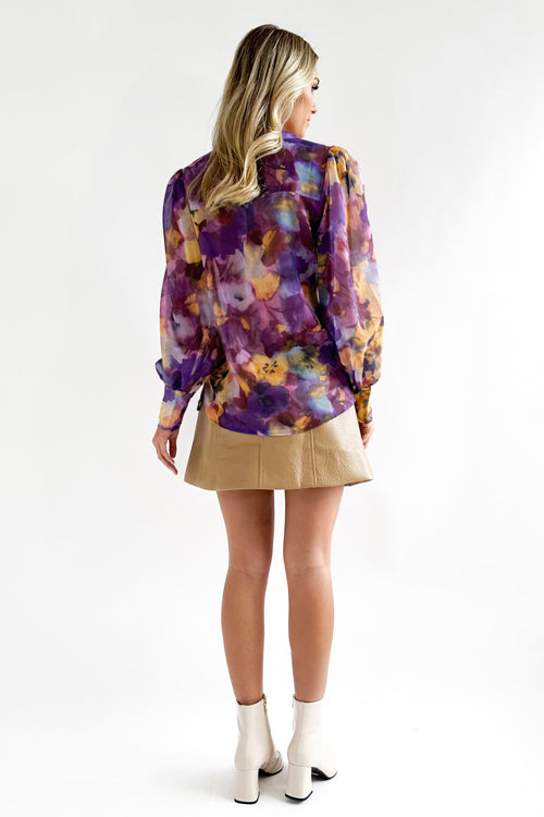 All About You Print Button Down Long Sleeve Top - 2 Colors