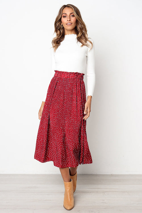 Keep Loving Pleated Print Pocket Maxi Skirt - 7 Colors