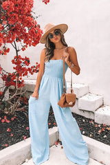 Feel Your Love Spaghetti Pocket Jumpsuit - 5 Colors