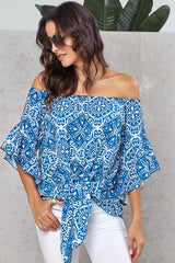 Style Spotting Off-the-Shoulder-Print-Top – 4 Farben