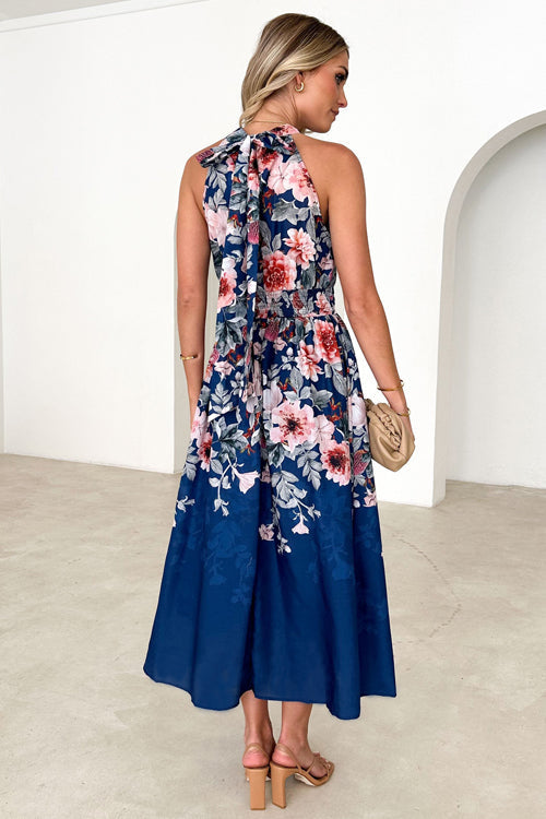 So Stunning Sleeveless Floral Print Midi Dress - 2 Colors