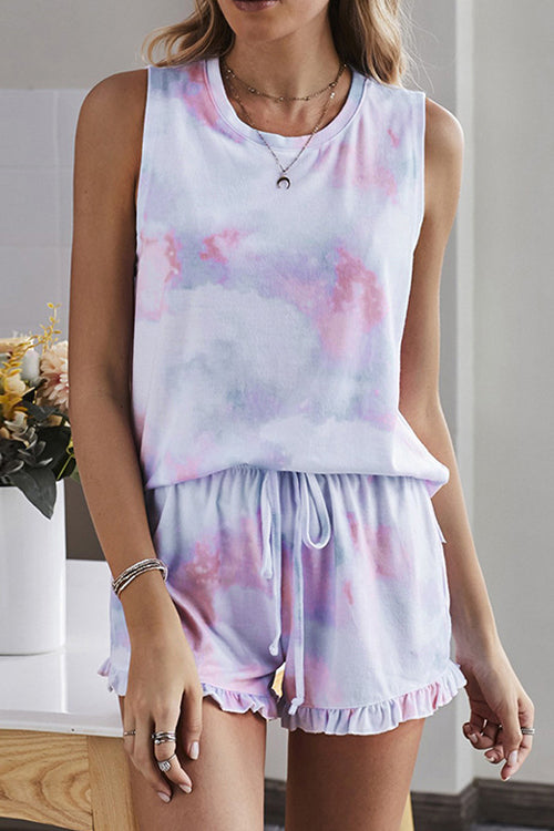 Ticket to Cozy Tie-Dye Pajamas Set - 4 Colors