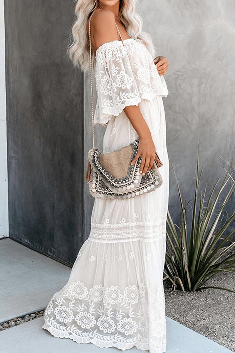 Tribal Print Spaghetti Strap Modern Casual Wear Midi Dress