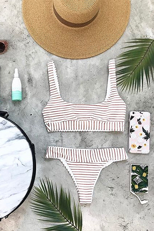 Stripe Separated Bikini