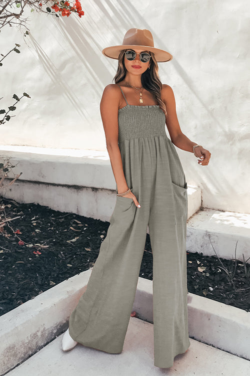 Feel Your Love Spaghetti Pocket Jumpsuit - 5 Colors