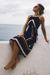 Spaghetti Stripe Midi Dress