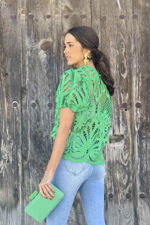 Getting Closer Hollow-Out Short Sleeve Top - 4 Colors