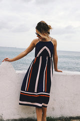 Spaghetti Stripe Midi Dress